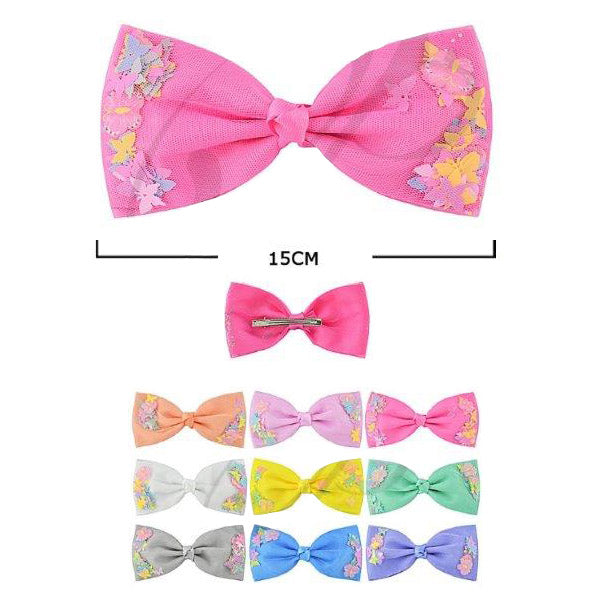 Pastel Tone Hair Bow 26576P (12 units)