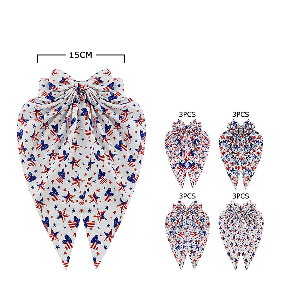Patriotic Bow Hair Clip 1029 (12 units)