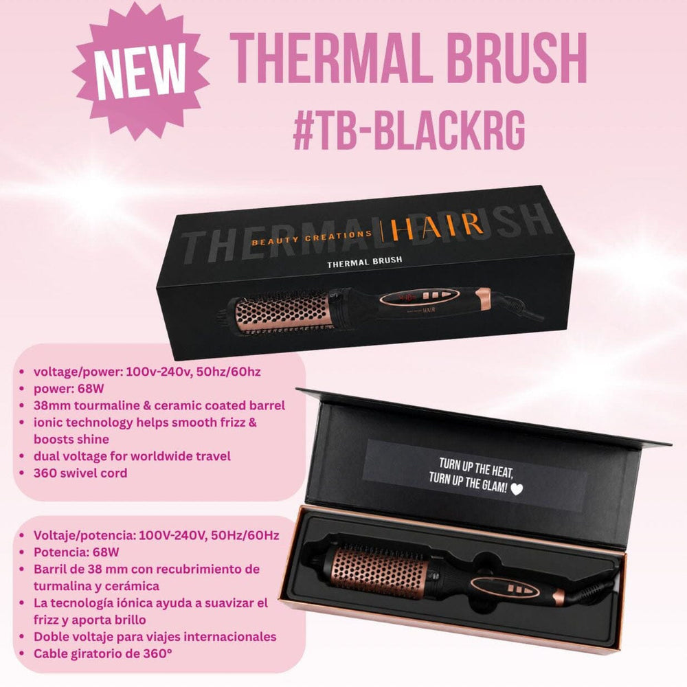 Professional Thermal Styling Brush – Black RoseGlod (1 unit)