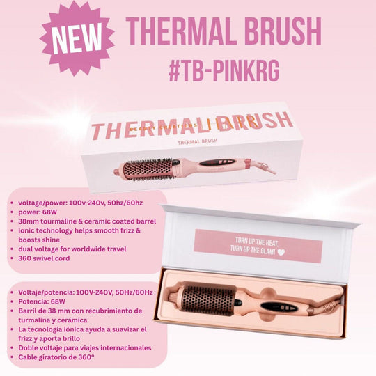 Professional Thermal Styling Brush – Pink RoseGold (1 unit)