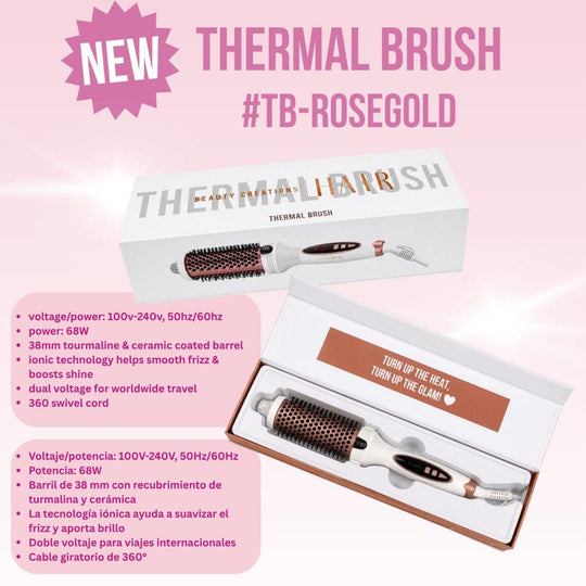 Professional Thermal Styling Brush – RoseGold (1 unit)