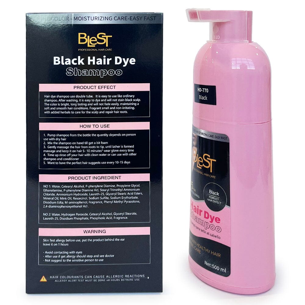 Quick Coloring Hair Dye Shampoo Black 500ml (1 unit)