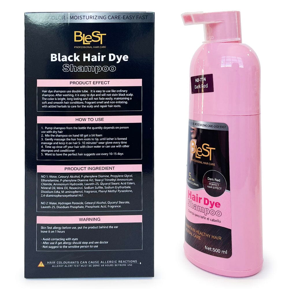 Quick Coloring Hair Dye Shampoo Dark Red 500ml (1 unit)