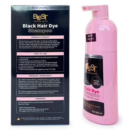 Quick Coloring Hair Dye Shampoo Dark Red 500ml (1 unit)