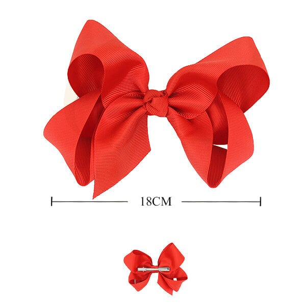 Red Classic Hair Bows 0001RD (12 units)