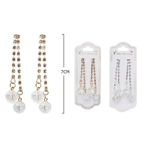 Rhinestone Drop Earrings 0770GS (12 units)