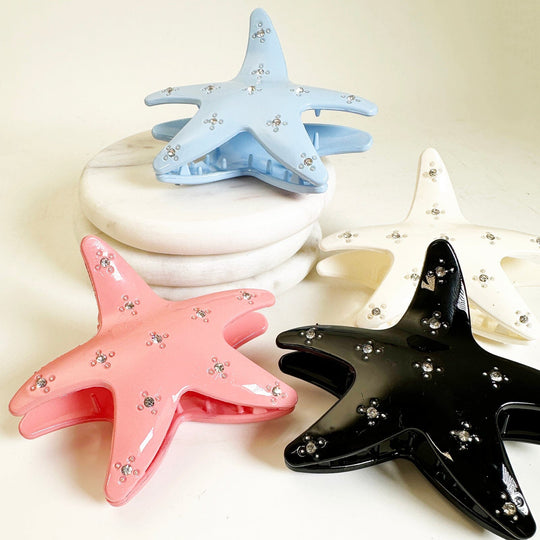 Rhinestone Starfish Hair Claw Clip 17356 (12 units)