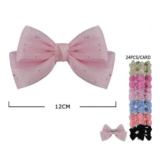 Ribbon Hair Bow Clip 1871M (24 units)