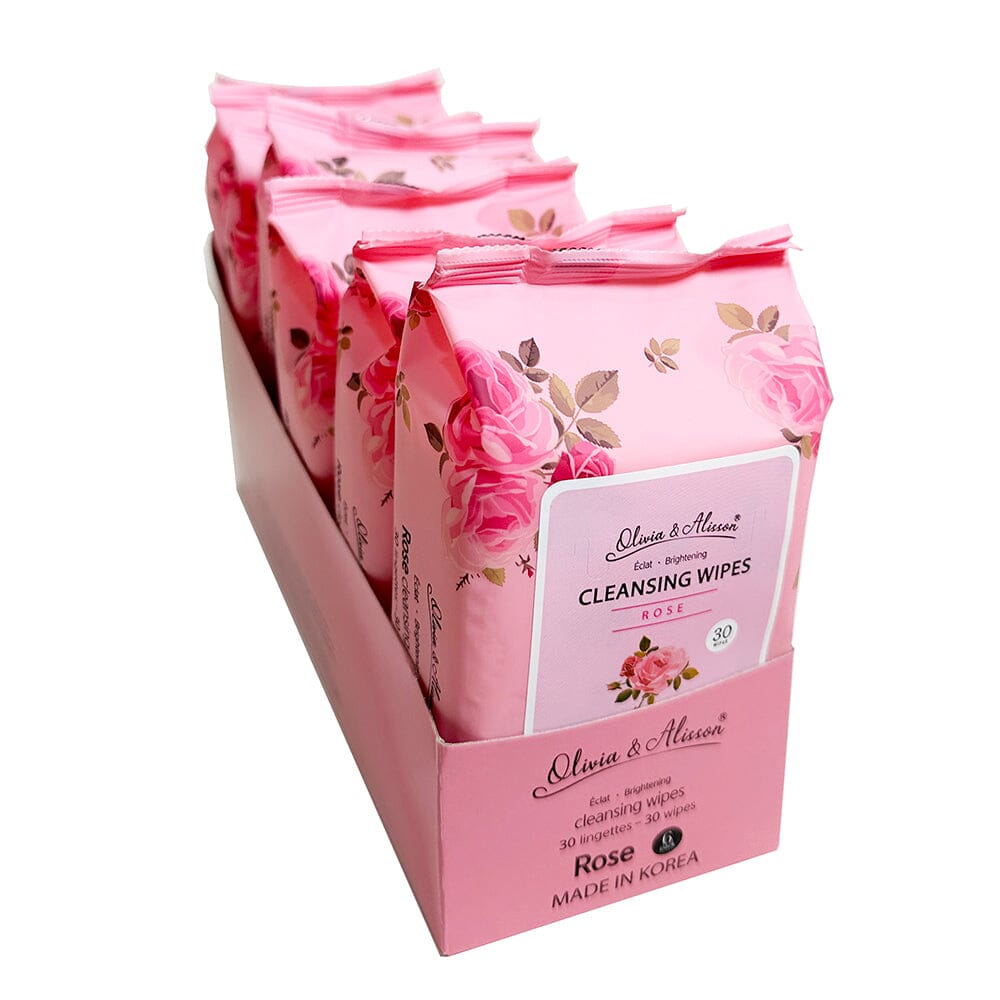 Rose Makeup Cleansing Remover Wipes (6 units)