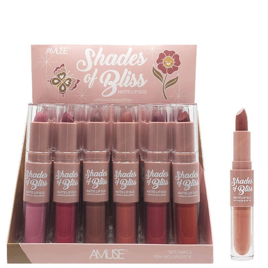 Shades of Bliss Matte Duo Lipstick & Liquid Lipstick  (24 units)