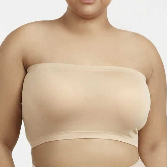 Sofra Ladies Seamless Sports  Plus No Pad Tube Bra (6 units)