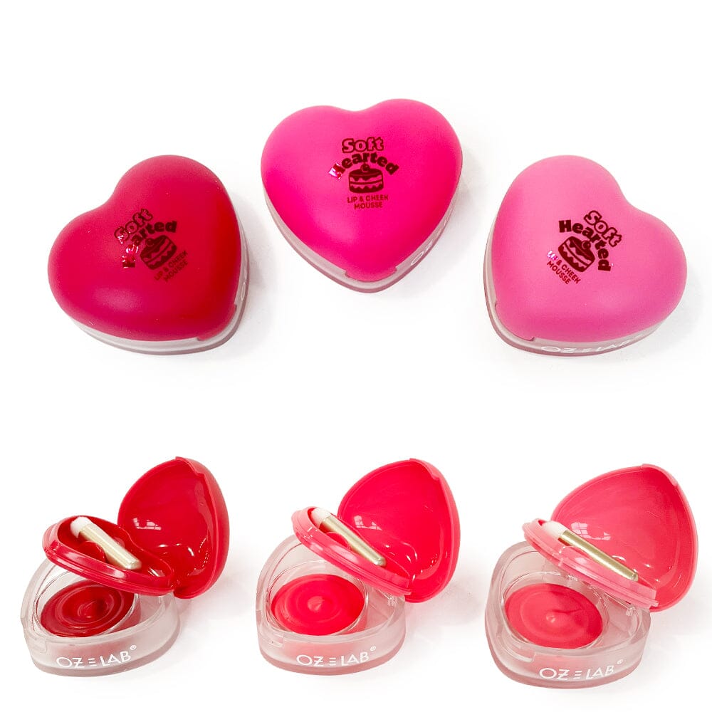 Soft Heart Lip an Cheek Mouse Assorted (6 units)