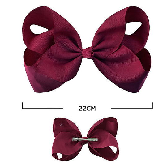 Solid Color Classic Hair Bow (12 units)
