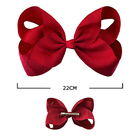 Solid Color Classic Hair Bow (12 units)