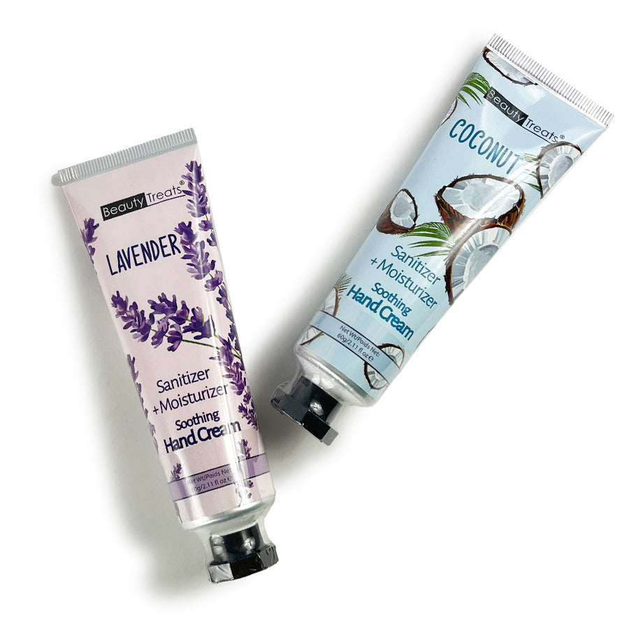 Soothing Hand Cream Sanitizer + Moisturizer  Lavender & Coconut (12 units)