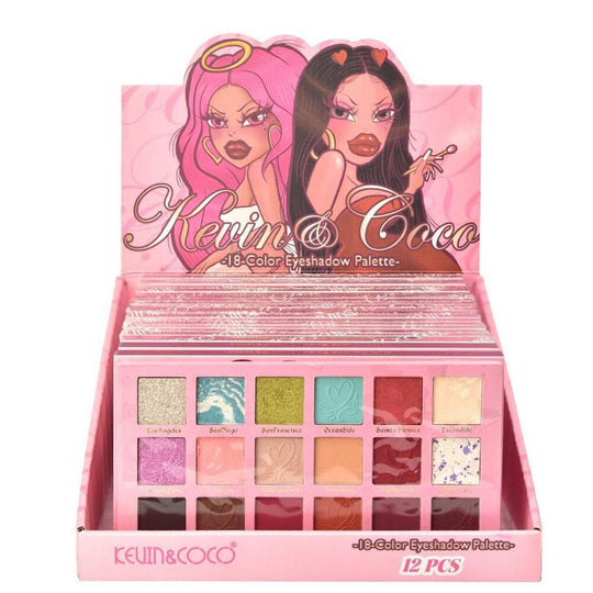 Spotlight City 18-Color Eyeshadow Palette W/ Tester (12 units)