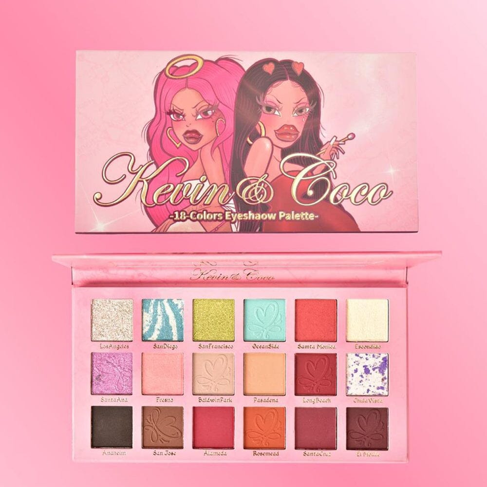 Spotlight City 18-Color Eyeshadow Palette W/ Tester (12 units)