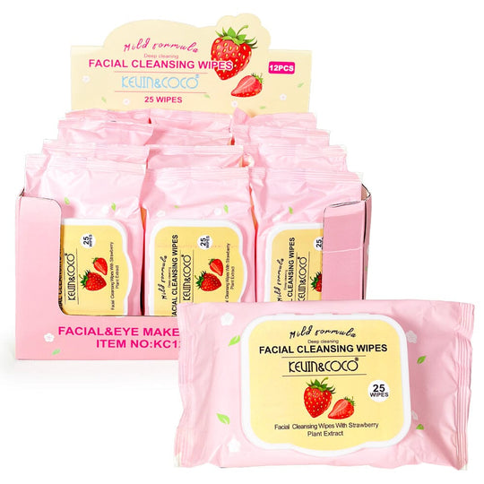 Strawberry Makeup Remover Wipes (12 units)