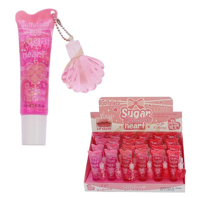 Sugar Sparkle Heart Lip Gloss 1011 (24 units)