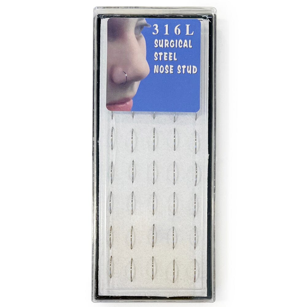40PCS Surgical Steel Nose Rings Simple Silver 50013S (1 unit)