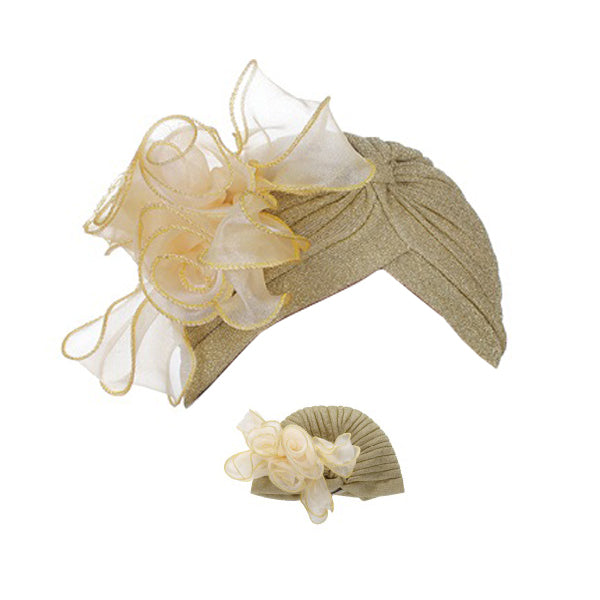 Turban With Bow Gold Tone 2068-GDX(12 units)