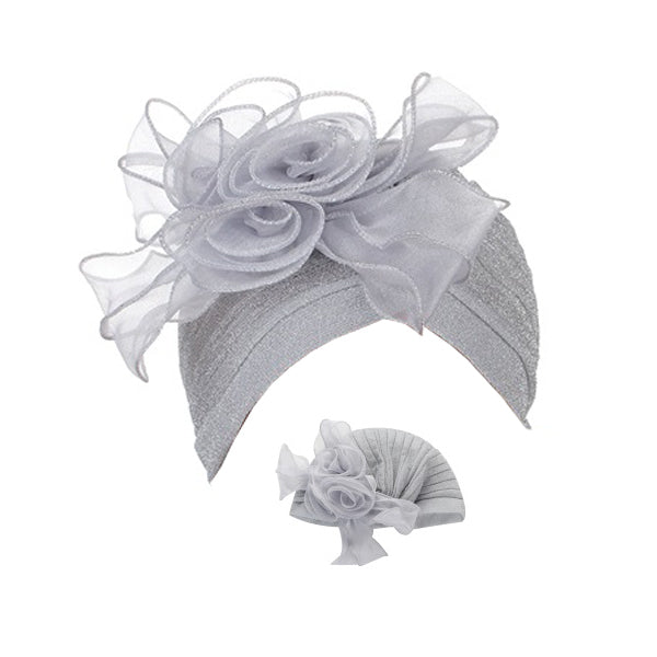 Turban With Bow Silver Tone 2068-SLX (12 units)