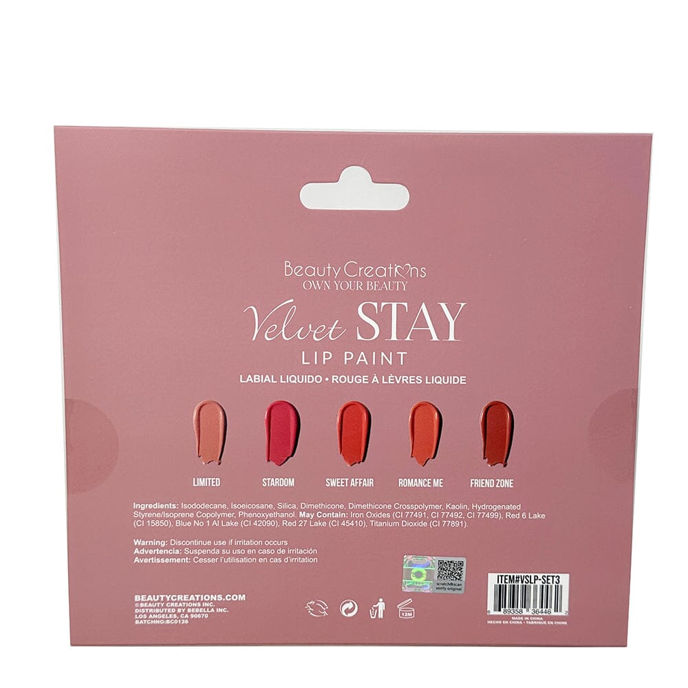 Velvet Stay Lip Paint Set - Mauve Mood (1 unit)