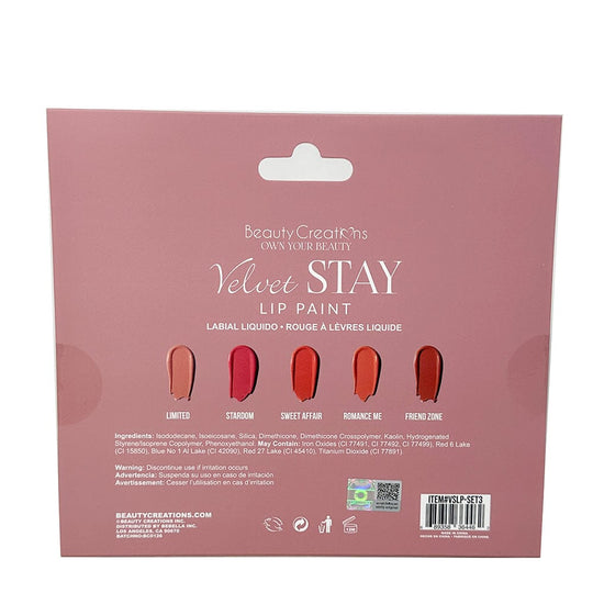 Velvet Stay Lip Paint Set - Mauve Mood (1 unit)
