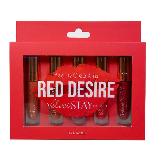 Velvet Stay Lip Paint Set - Red Desire (1 unit)