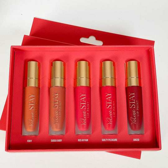 Velvet Stay Lip Paint Set - Red Desire (1 unit)