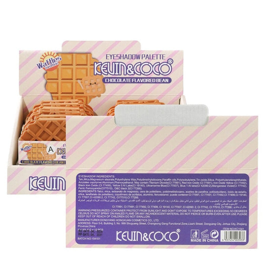Waffles Chocolate Flavored Bean Eyeshadow Palette 1541 (12 units)