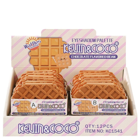 Waffles Chocolate Flavored Bean Eyeshadow Palette 1541 (12 units)