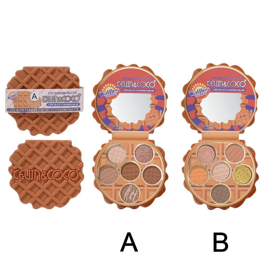 Waffles Chocolate Flavored Bean Eyeshadow Palette 1541 (12 units)