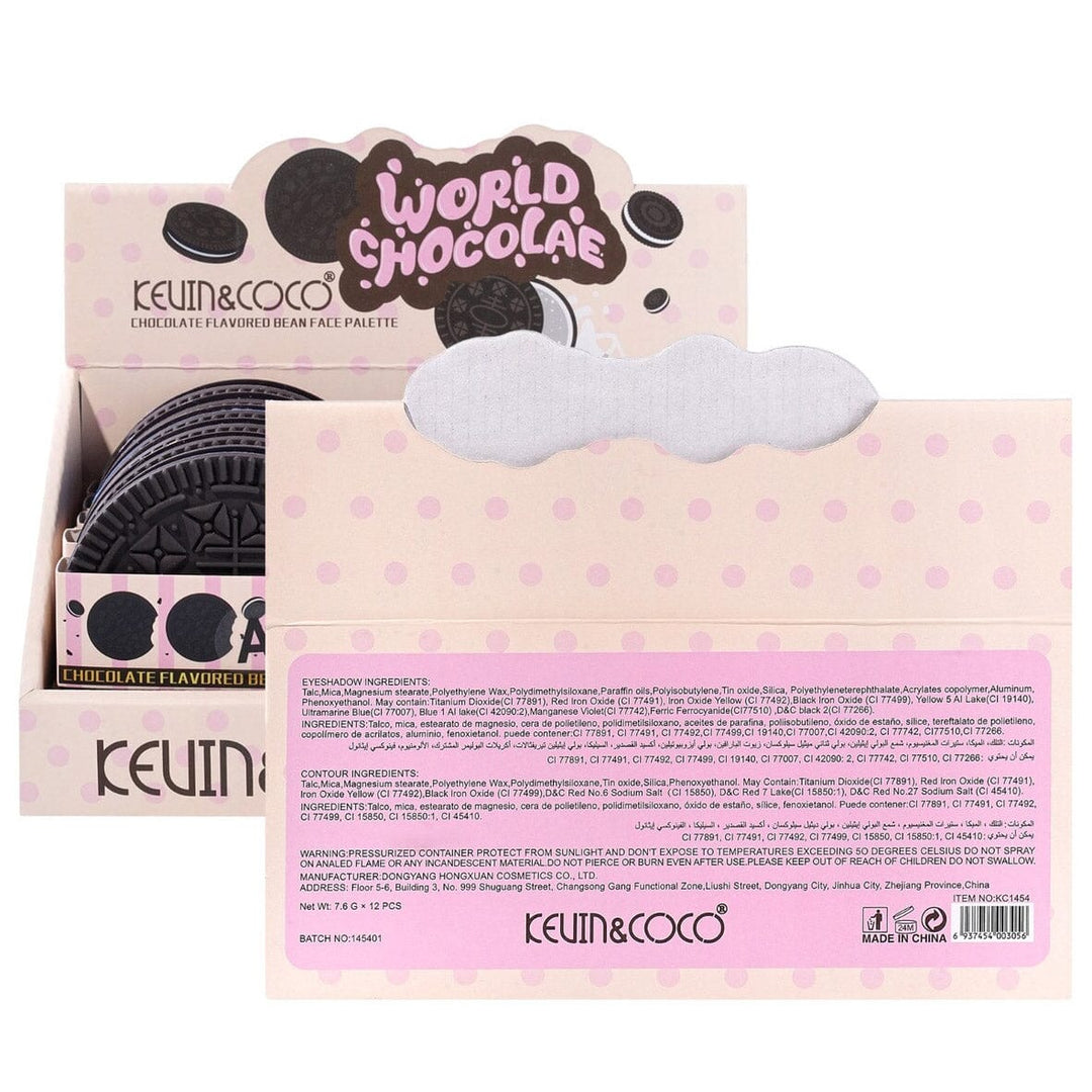 World Chocolae Chocolate Flavored Bean Face Palette 1454 (12 units)